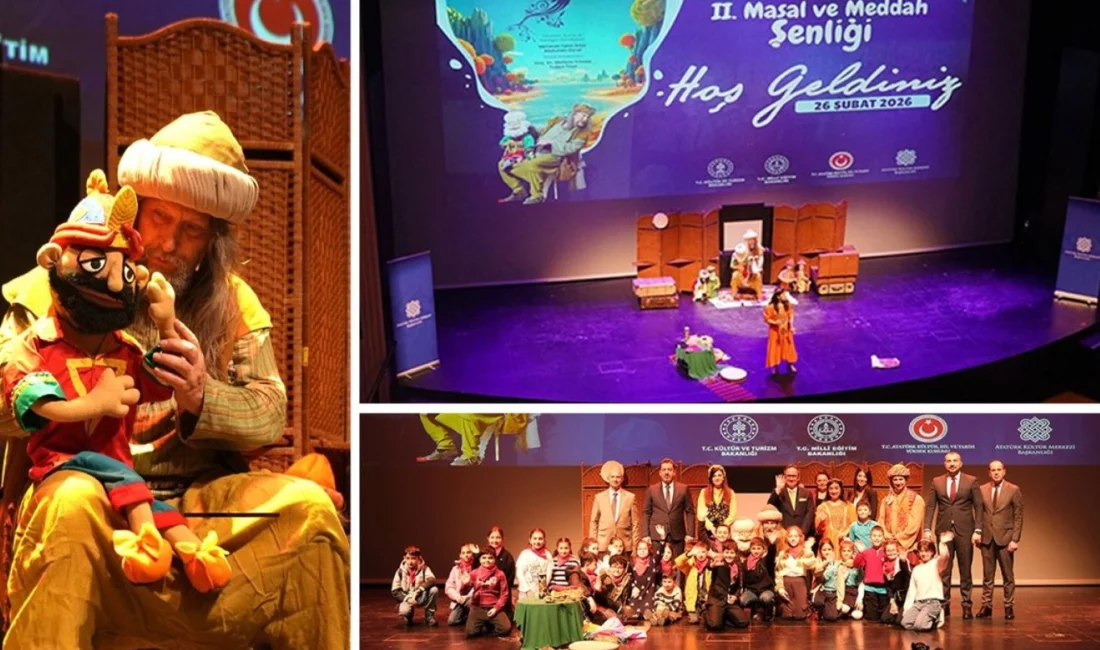 İlkokul öğrencileri, 26 Şubat Dünya Masal Anlatma Günü dolayısıyla düzenlenen