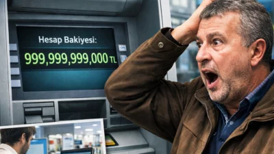 Düzce'nin Akçakoca ilçesinde bir vatandaşın bankamatikte hesabında 999 milyar TL