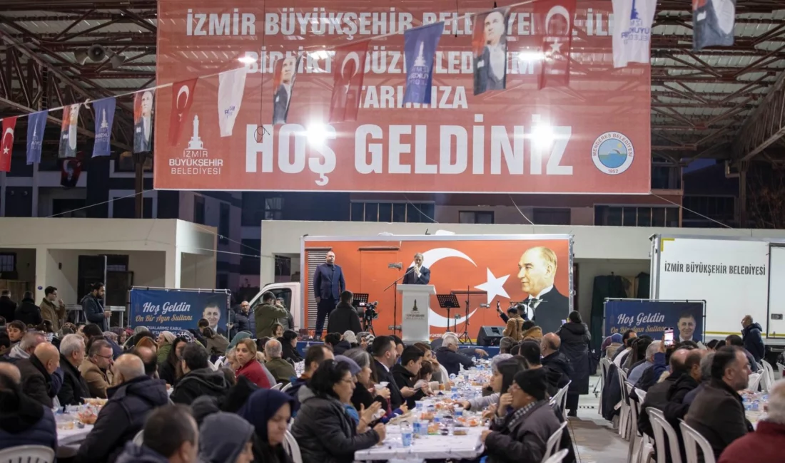İzmir Büyükşehir Belediyesi, ramazan ayı boyunca iftar sofralarını vatandaşlarla buluşturmaya