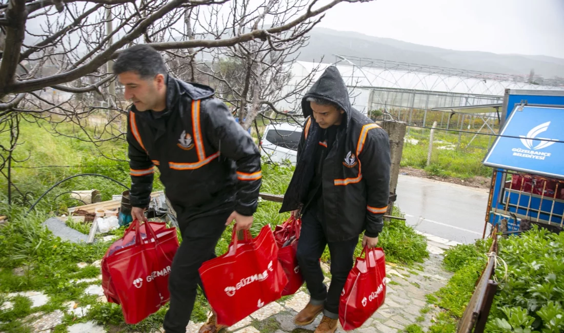 İzmir'de Güzelbahçe Belediyesi, Ramazan öncesi 12 Mahalle’de ihtiyaç sahibi 350