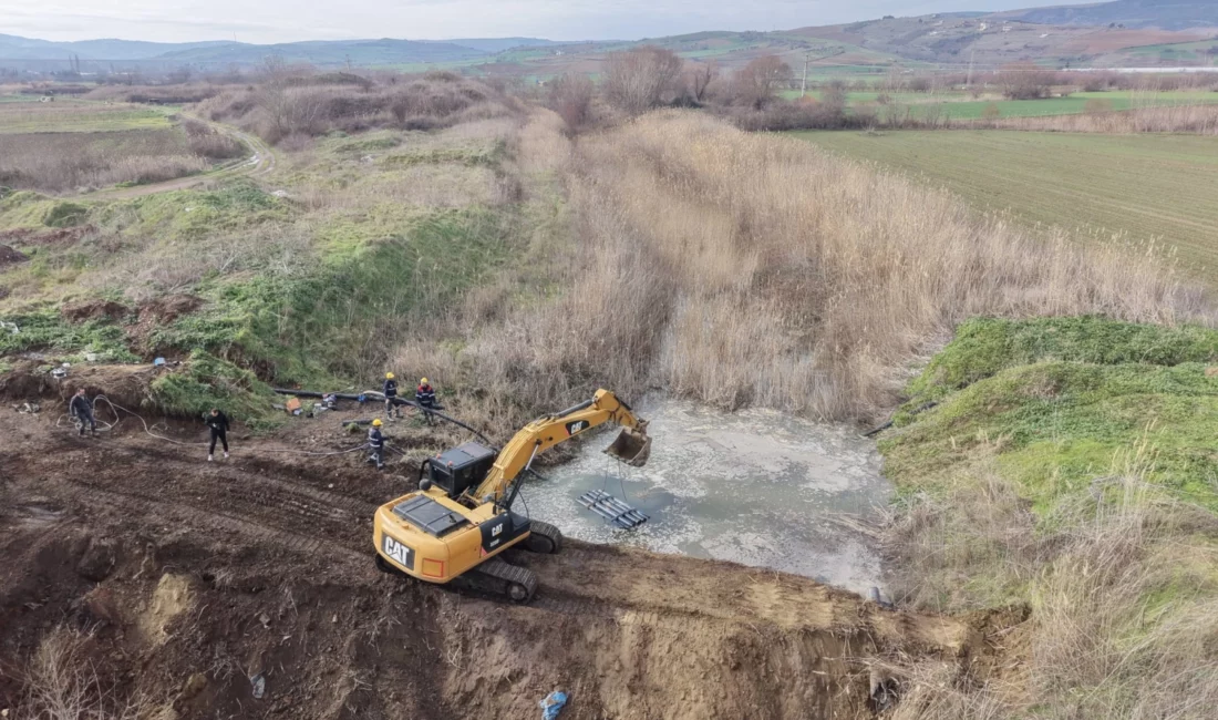 Kuraklıkla mücadele eden Tekirdağ’da, Naip Mahallesi’nden Marmara Denizi’ne boşa akan