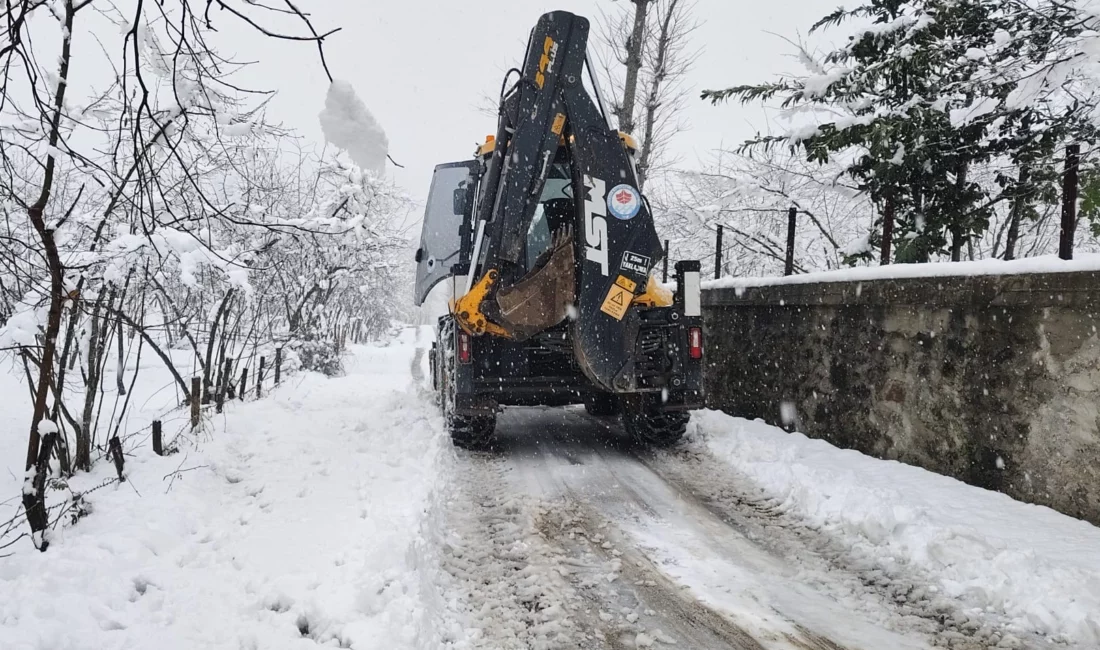 Şehrin yüksek kesimlerinde etkili olan kar yağışının ardından kapalı mahalle