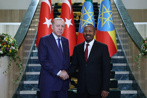 Cumhurbaşkanı Erdoğan, Etiyopya'da Başbakan Abiy Ahmed Ali ile yaptığı ikili