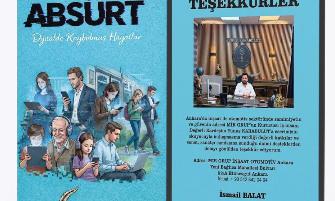 Ağrılı Şair ve yazar İsmail Balat’ın kaleme aldığı “ABSÜRT –