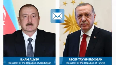 Cumhurbaşkanı Recep Tayyip Erdoğan ile Azerbaycan Cumhurbaşkanı İlham Aliyev arasında