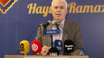 Bursa Büyükşehir Belediyesi’nin İnegöl ilçesinde düzenlediği iftar programında konuşan Başkan