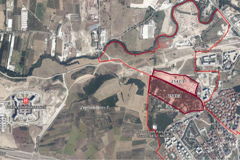 Cumhurbaşkanı kararıyla, Bursa Emek-Şehir Hastanesi Hafif Raylı Sistem Hattı kapsamında