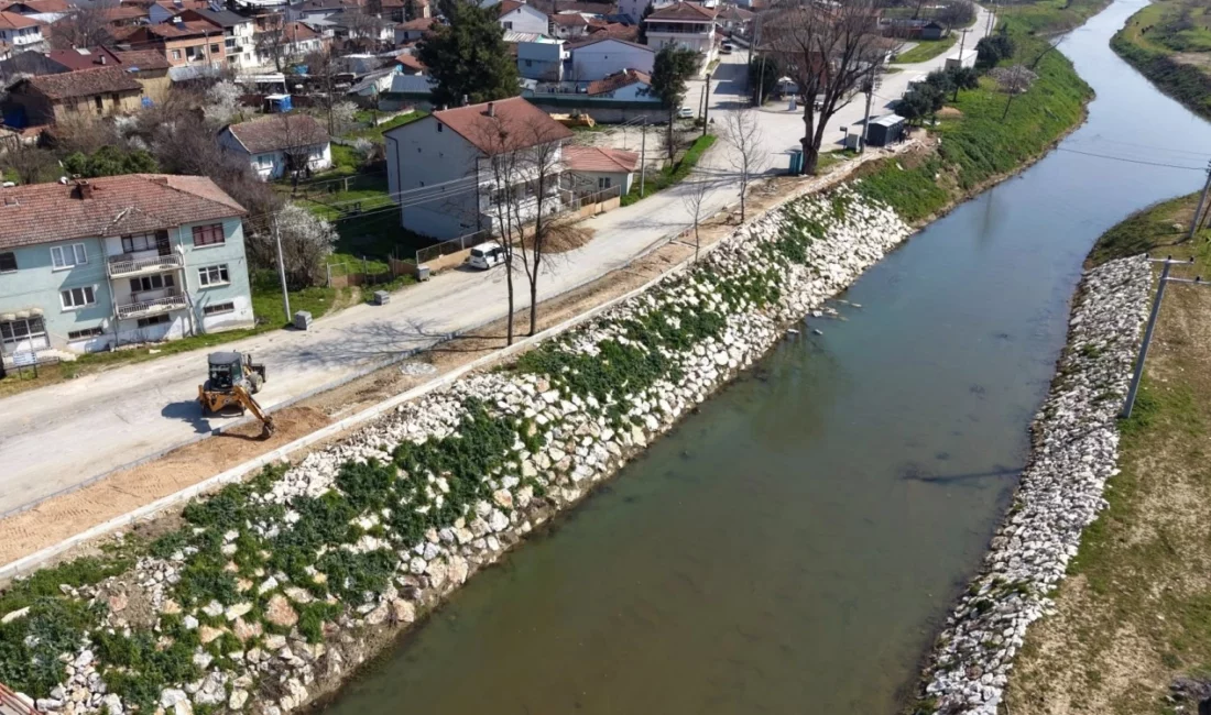 Bursa'da İnegöl Belediyesi, Kulaca Mahallesi’nde Koca Çayı çevresinde başlattığı peyzaj