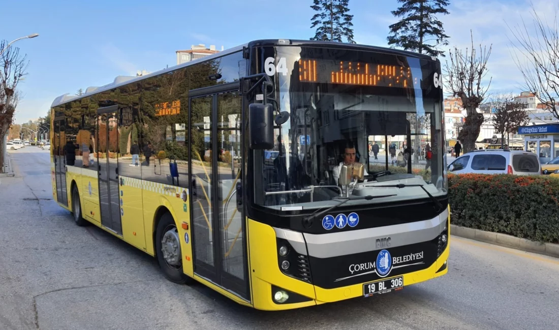 Çorum Belediyesi Ramazan Bayramı’nda arefe günü ve bayram boyunca vatandaşlara ücretsiz toplu