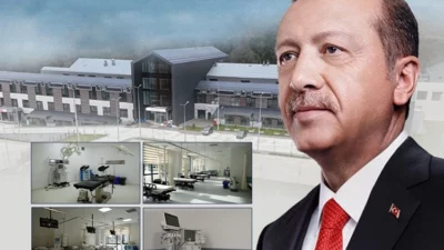 Rize'nin Güneysu ilçesinde yapımı tamamlanan Tenzile Erdoğan İlçe Devlet Hastanesi