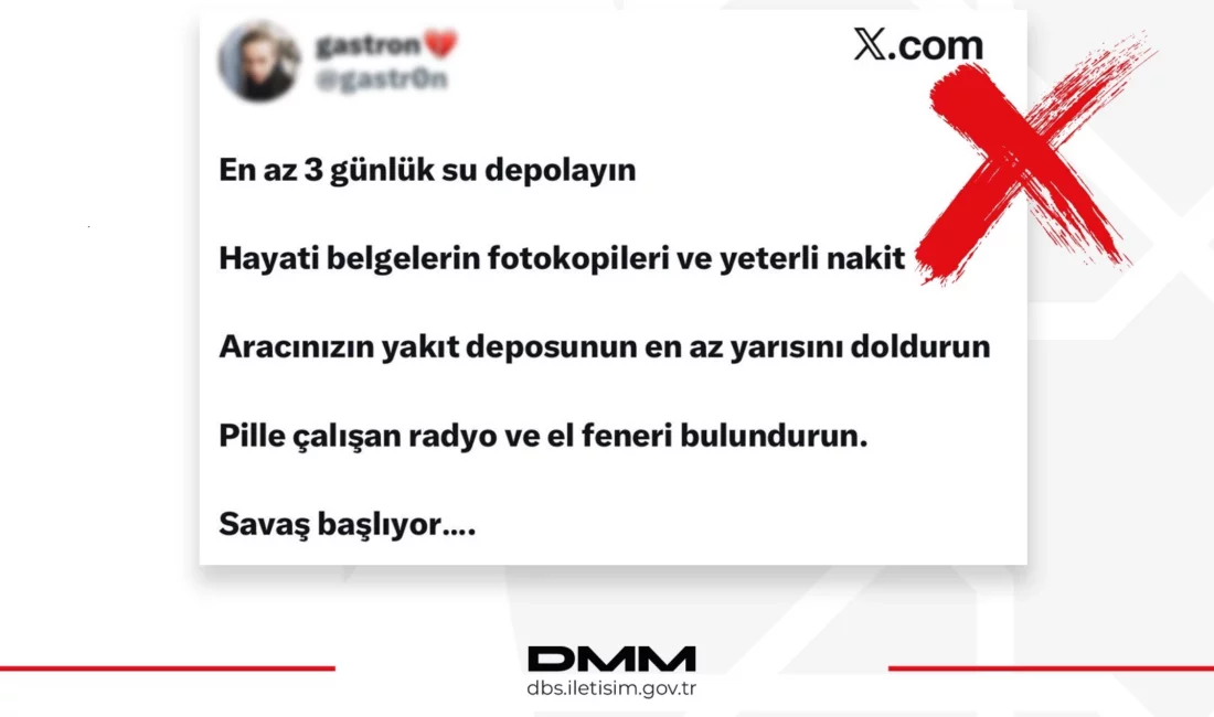 İletişim Başkanlığı bünyesindeki Dezenformasyonla Mücadele Merkezi (DMM), sosyal medyada yayılan