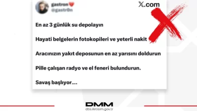 İletişim Başkanlığı bünyesindeki Dezenformasyonla Mücadele Merkezi (DMM), sosyal medyada yayılan