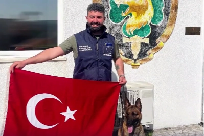Avrupa Birliği Sınır Güvenliği Ajansı FRONTEX tarafından düzenlenen dedektör köpek