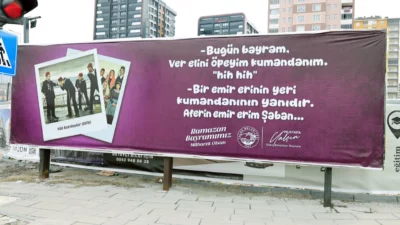Kayseri Talas Belediyesi’nin Ramazan bayramı tebriği için açık hava reklam