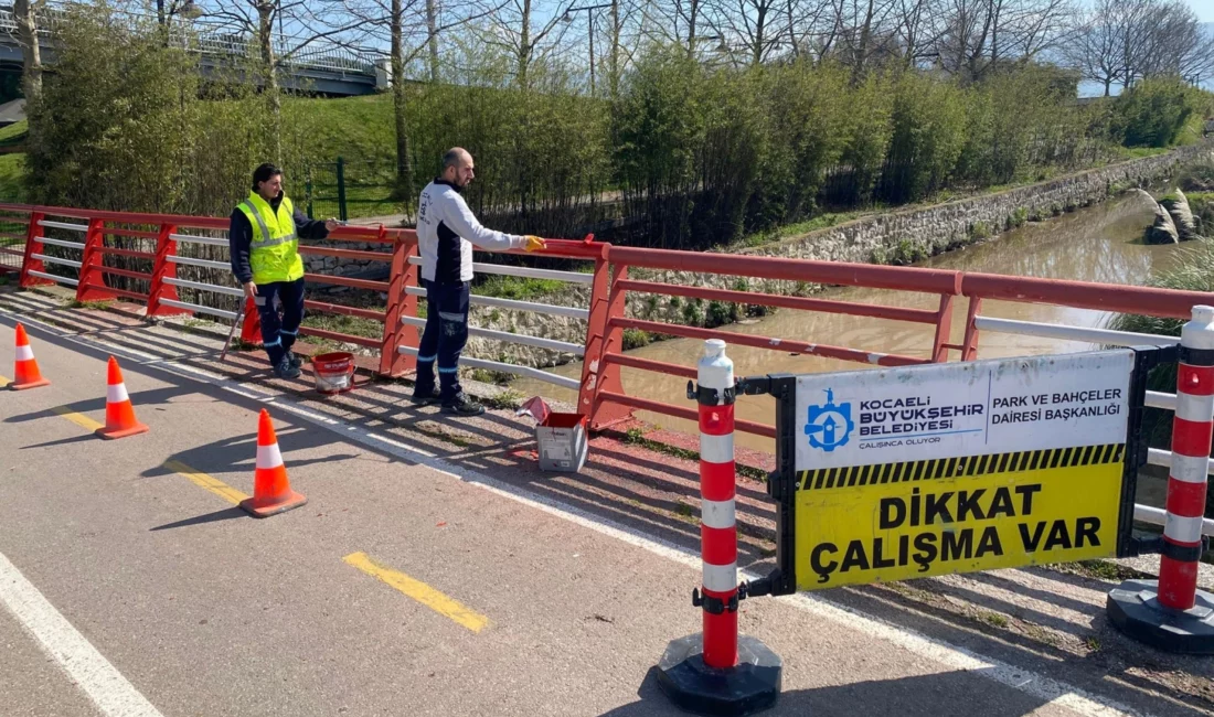 Kocaeli Büyükşehir Belediyesi, Seka Park genelinde korkuluklardan oturma gruplarına kadar