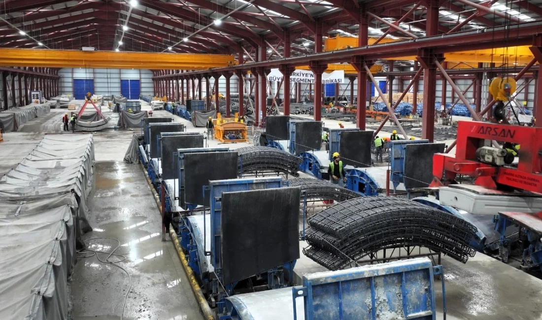Körfezray Metro Projesi kapsamında çalışmalarını sürdüren Segment Fabrikası, bugüne kadar