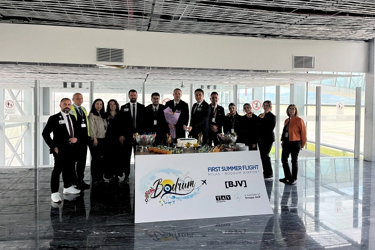 Milas-Bodrum Havalimanı, SunExpress’in Frankfurt’tan gerçekleştirdiği sezonun ilk dış hat uçuşunu