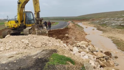 Şanlıurfa’da etkili olan yoğun yağışların ardından meydana gelen sel ve
