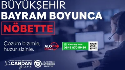 Tekirdağ Büyükşehir Belediyesi, vatandaşların rahat ve huzurlu bir Ramazan Bayramı