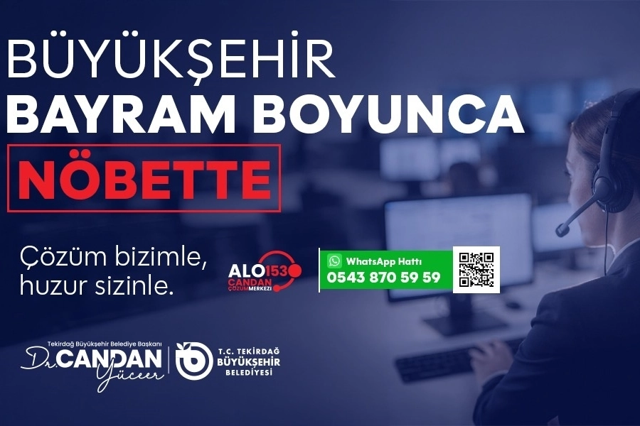 Tekirdağ Büyükşehir Belediyesi, vatandaşların rahat ve huzurlu bir Ramazan Bayramı