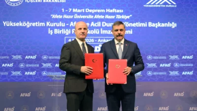 İçişleri Bakanlığı, Yükseköğretim Kurulu ile AFAD arasında “Afete Hazır Üniversite”