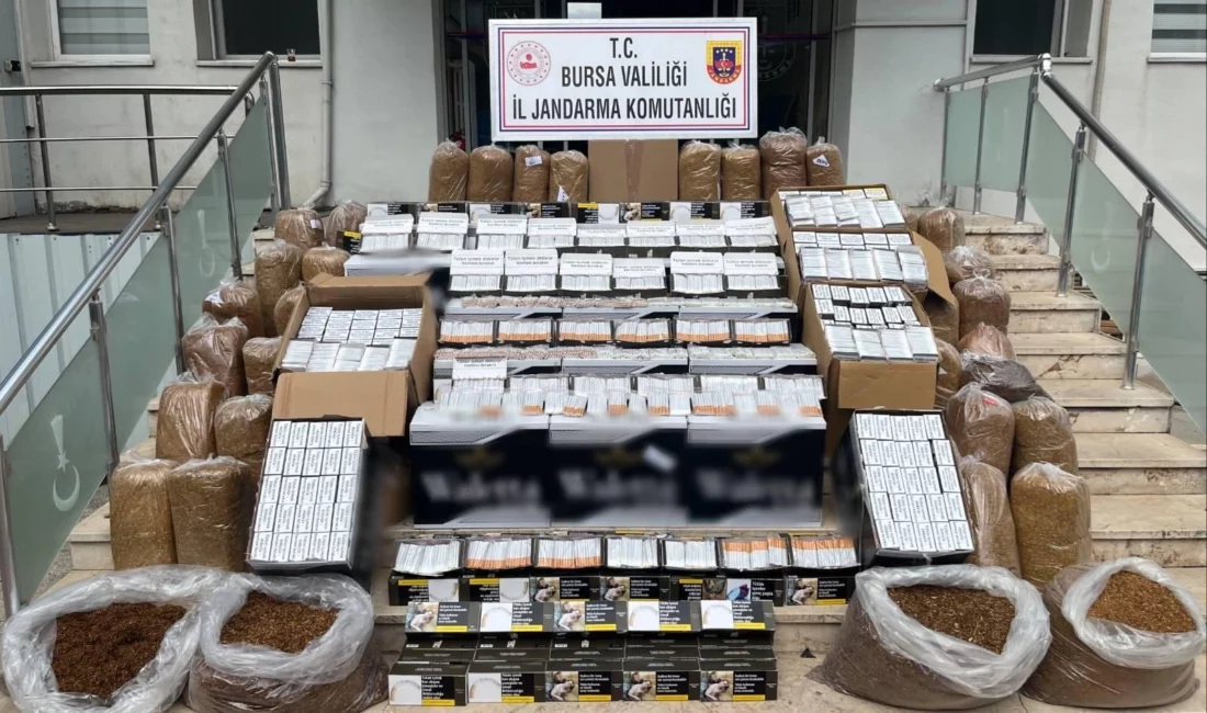 Bursa2da Gemlik İlçe Jandarma Komutanlığı, kaçak tütün ve tütün mamulleri