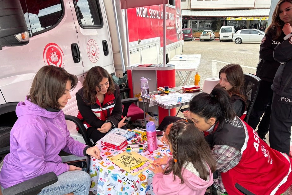 Bursa Aile ve Sosyal Hizmetler İl Müdürlüğü, Harmancık’ta Mobil Sosyal