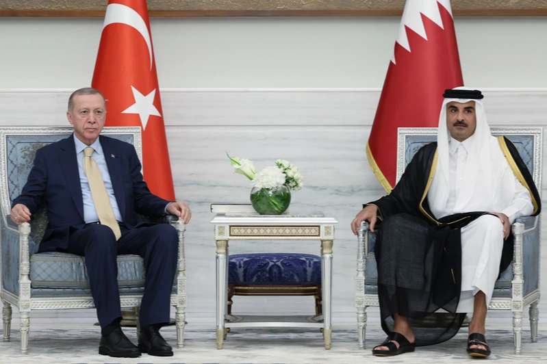 Cumhurbaşkanı Recep Tayyip Erdoğan, Katar Emiri Şeyh Temim bin Hamed