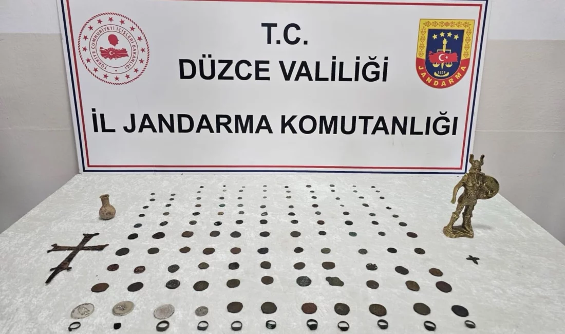 Düzce’de düzenlenen operasyonda Roma ve Bizans dönemlerine ait olduğu değerlendirilen