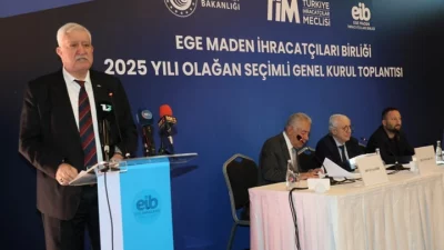 Ege Maden İhracatçıları Birliği’nde İbrahim Alimoğlu ikinci kez başkan seçildi.