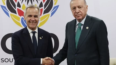 Cumhurbaşkanı Recep Tayyip Erdoğan, Kanada Başbakanı Mark Carney ile yaptığı