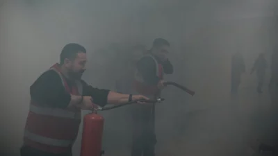 İzmir Büyükşehir Belediyesi, Oğuzlar Ek Hizmet Binası’nda düzenlediği deprem ve