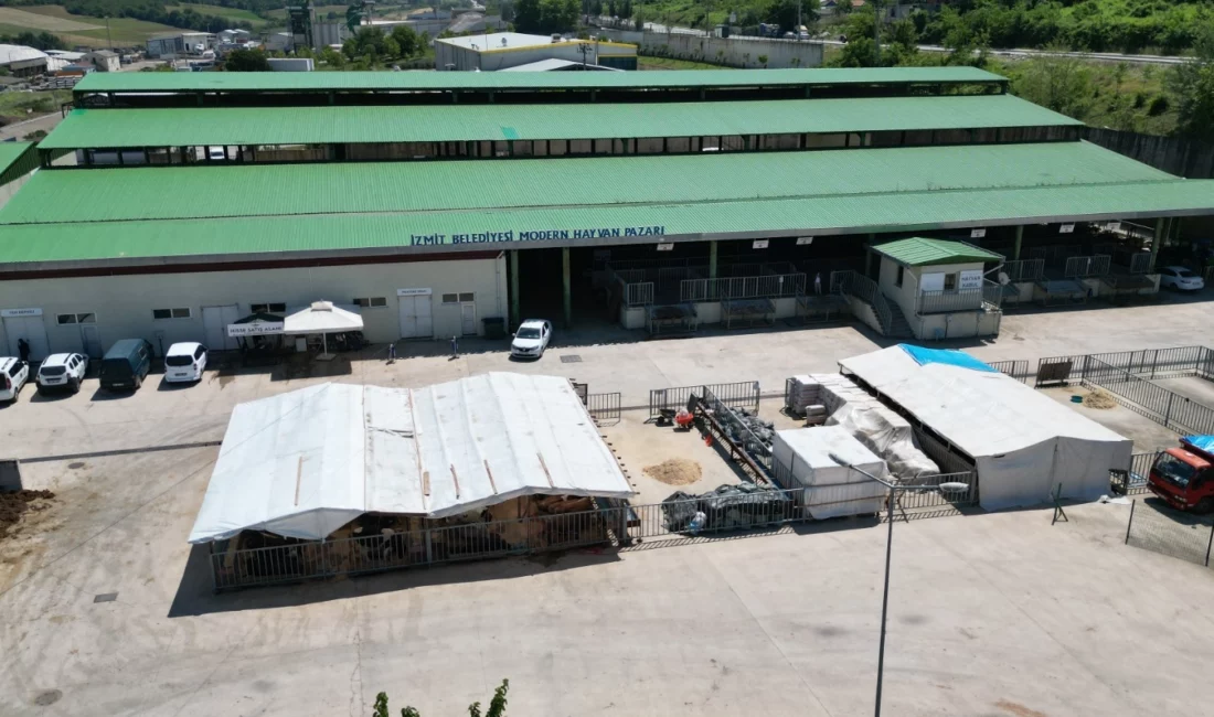 İzmit Belediyesi, Kurban Bayramı öncesi Modern Hayvan Pazarı’nda satış yerlerinin
