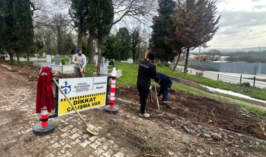 Kocaeli Büyükşehir Belediyesi, mezarlıkların güvenli ve estetik bir görünüme kavuşması