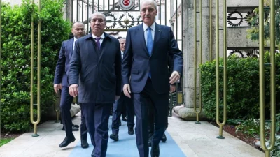 TBMM Başkanı Numan Kurtulmuş, Türkiye’ye resmi ziyaret gerçekleştiren Filistin Devlet