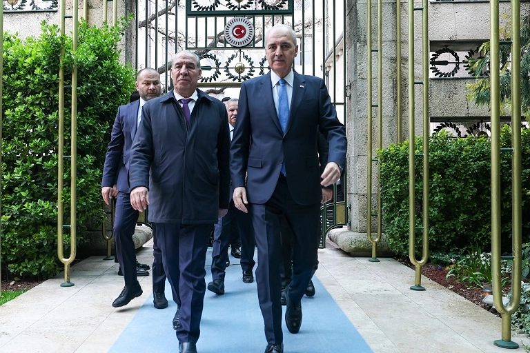 TBMM Başkanı Numan Kurtulmuş, Türkiye’ye resmi ziyaret gerçekleştiren Filistin Devlet