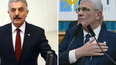 MHP Genel Sekreteri İsmet Büyükataman, İYİ Parti Genel Başkanı Müsavat
