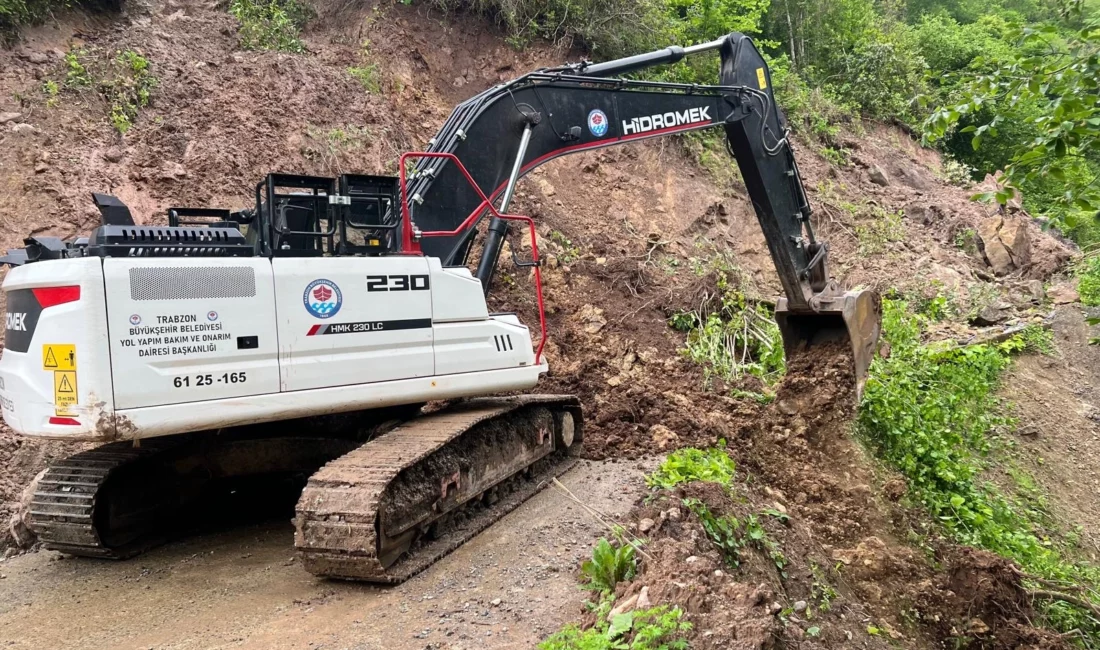 Trabzon’da etkili olan sağanak yağış sonrası Araklı ve Sürmene ilçelerinde