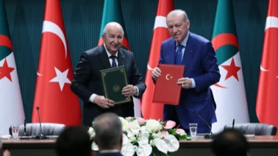 Cumhurbaşkanı Recep Tayyip Erdoğan ile Cezayir Cumhurbaşkanı Abdülmecid Tebbun Ankara’da