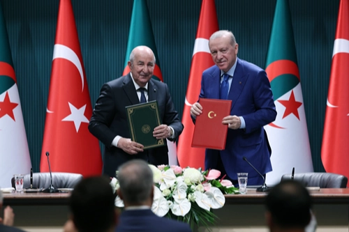 Cumhurbaşkanı Recep Tayyip Erdoğan ile Cezayir Cumhurbaşkanı Abdülmecid Tebbun Ankara’da