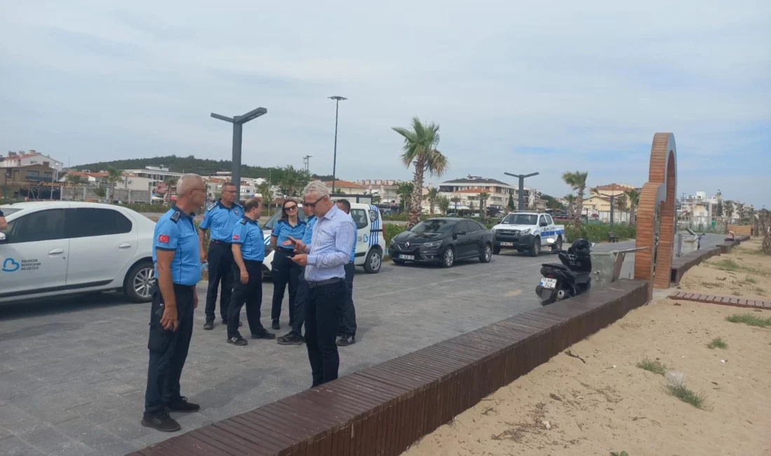 Balıkesir Büyükşehir Belediyesi zabıta ekipleri, Ayvalık Sarımsaklı Plajı sorumluluk alanlarındaki