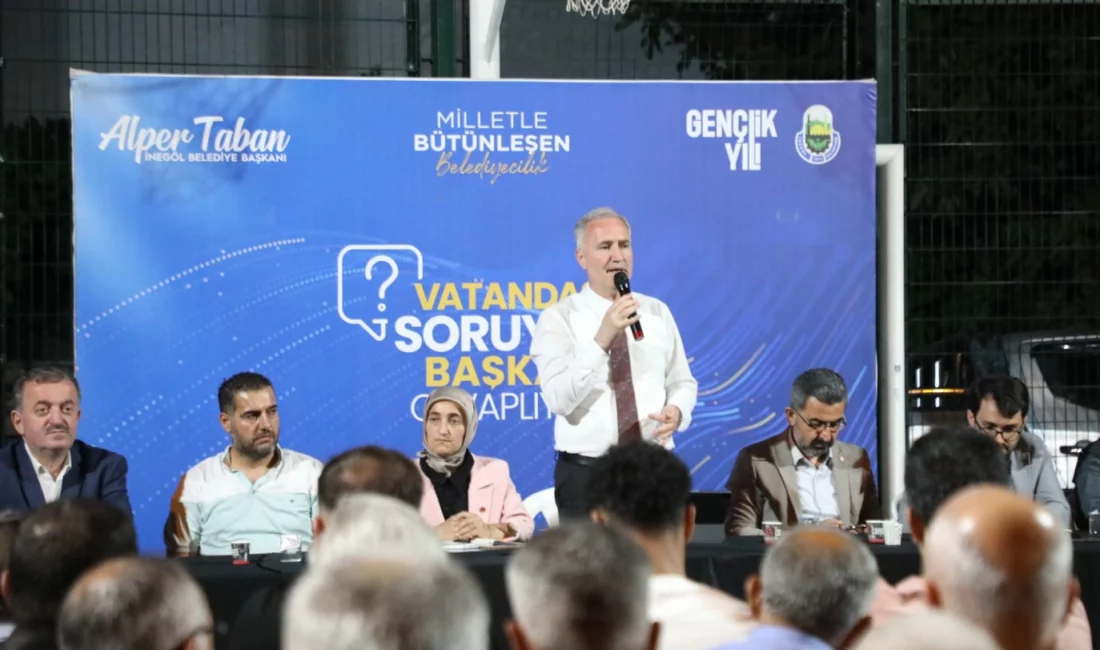 Bursa'da İnegöl Belediye Başkanı Alper Taban, mahalle buluşmaları kapsamında Ertuğrulgazi