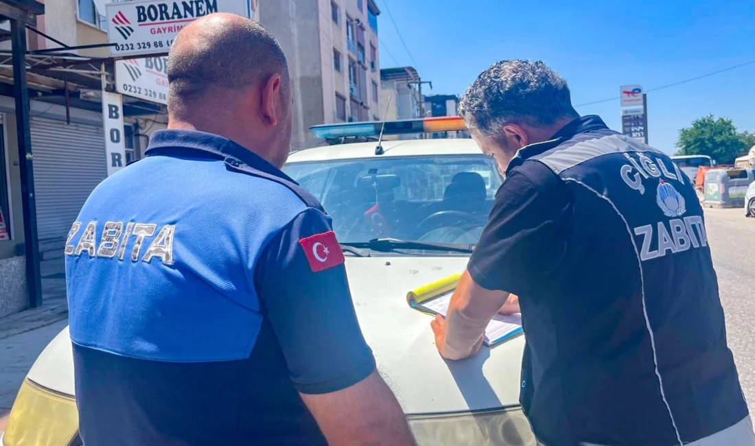 İzmir'de Çiğli Belediyesi Zabıta Müdürlüğü ekipleri, çevre kirliliğine neden olan