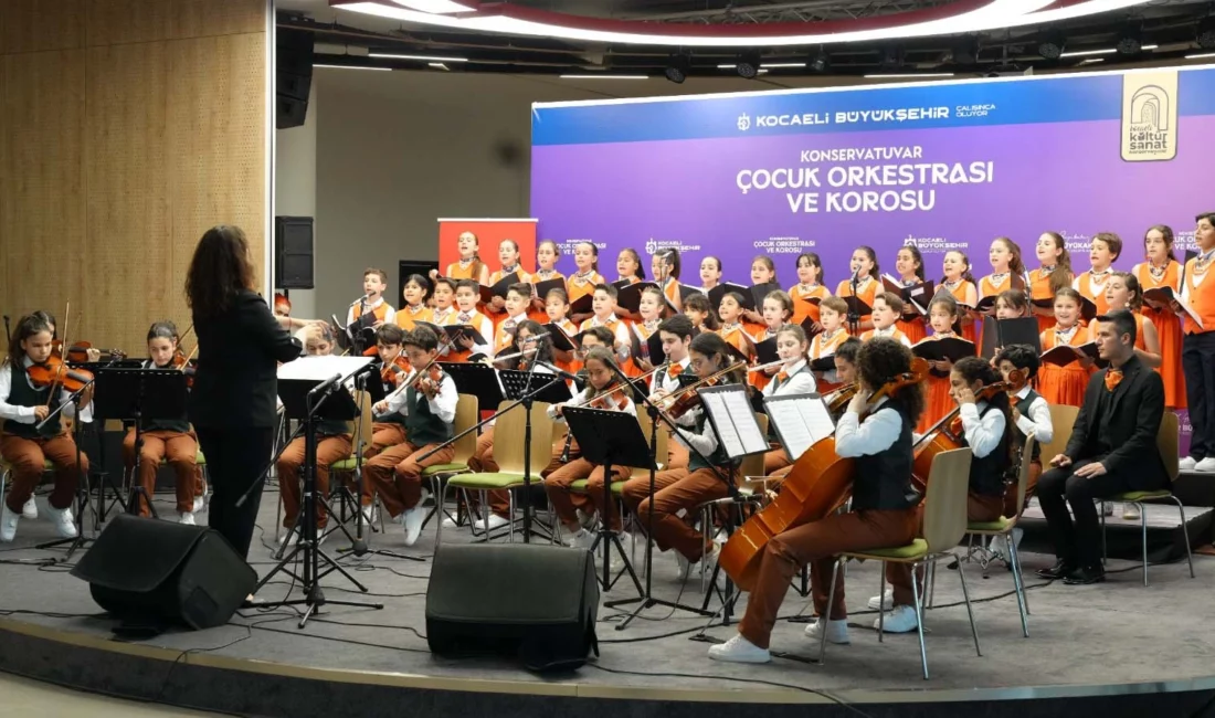 Kocaeli Büyükşehir Çocuk Orkestrası ve Çocuk Korosu, Sanat Galerisi’ndeki konserde