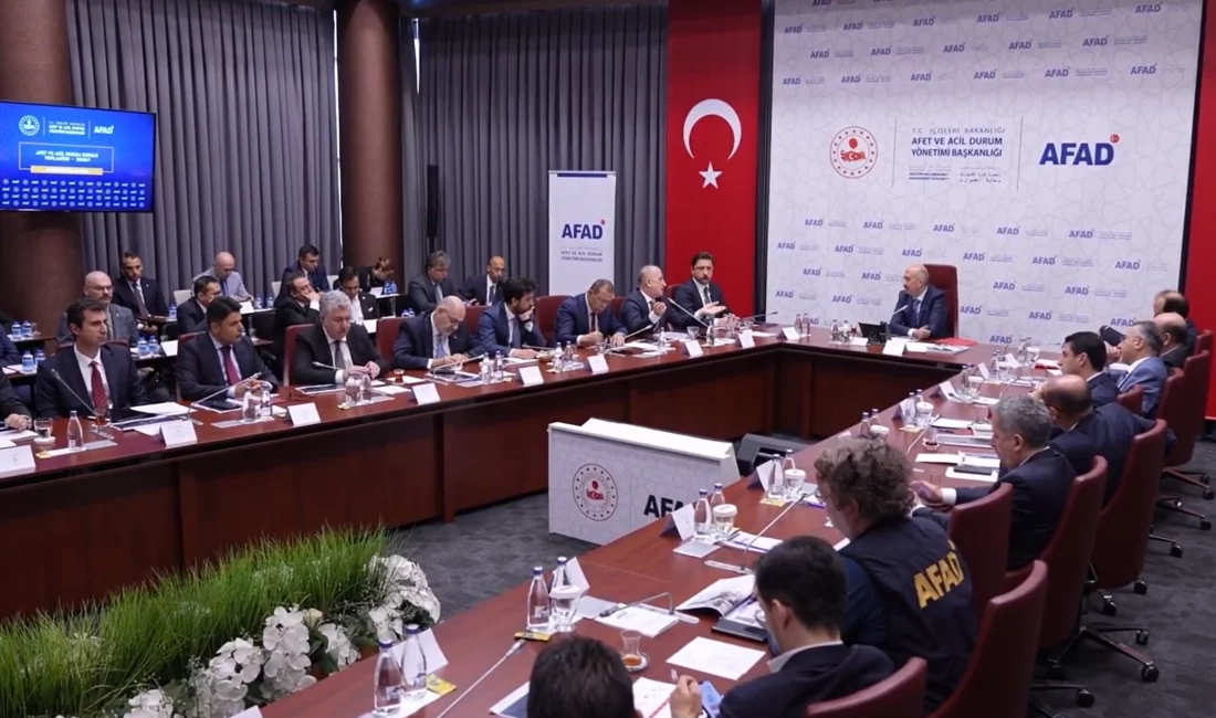 İçişleri Bakan Yardımcısı Dr. Mehmet Cangir başkanlığında gerçekleştirilen Afet ve