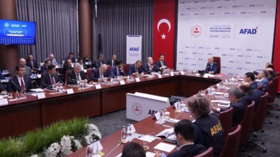 İçişleri Bakan Yardımcısı Dr. Mehmet Cangir başkanlığında gerçekleştirilen Afet ve