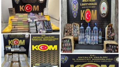 Antalya İl Emniyet Müdürlüğü ekiplerinin son bir haftada gerçekleştirdiği kaçakçılık