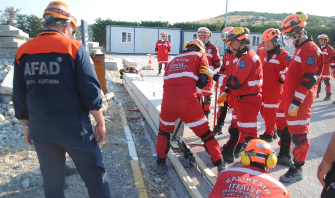 Balıkesir Büyükşehir Belediyesi İtfaiye Dairesi Başkanlığı AFAD tarafından yürütülen Orta