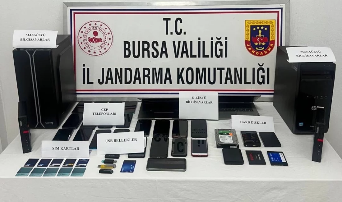 Bursa İl Jandarma Komutanlığı Siber Suçlarla Mücadele ekipleri tarafından düzenlenen
