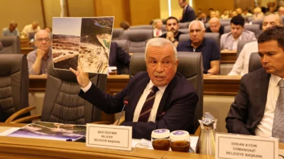 Bursa'da Nilüfer Belediye Başkanı Şadi Özdemir, Kayapa’ya yapılması planlanan Katı